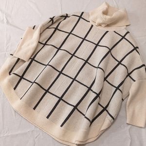 LOFT Poncho Turtleneck Sweater